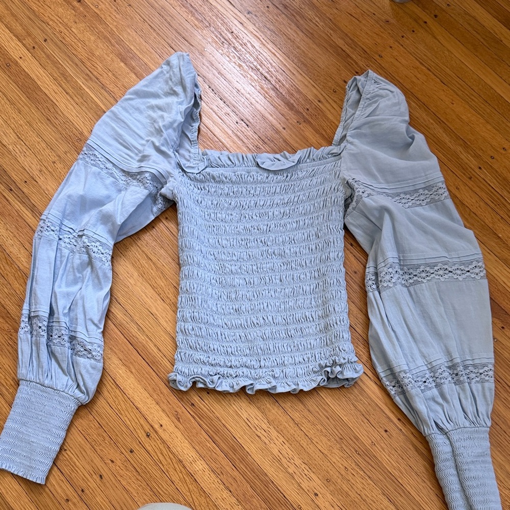 Reformation light blue top